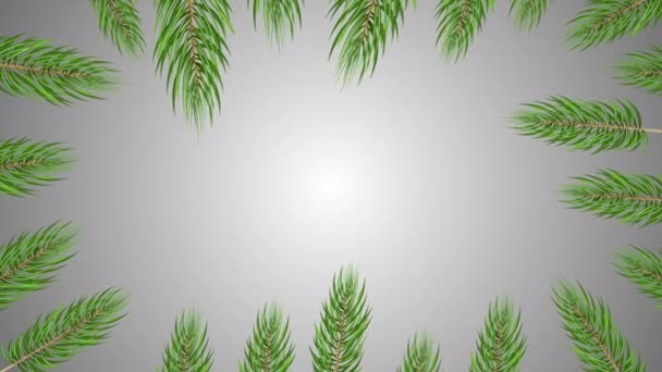 Weihnachten Animation Hintergrund Mit Tannenzweigen — Stockvideo