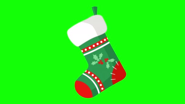 Christmas Animation Background Christmas Sock — Stock Video