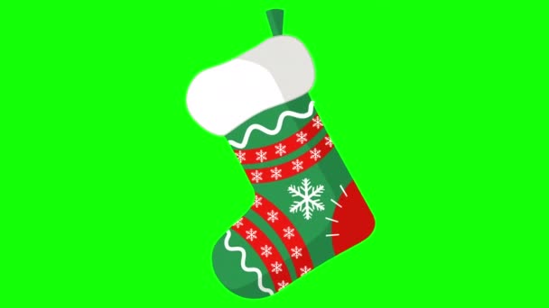 クリスマスの靴下とクリスマスのアニメーションの背景 — ストック動画