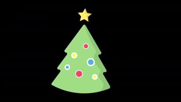 Fondo Animación Navideña Con Árbol Navidad — Vídeos de Stock