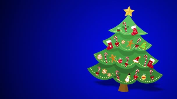 クリスマスツリーとクリスマスアニメーションの背景 — ストック動画