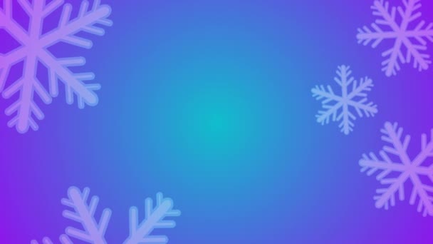 Vánoční Animace Pozadí Sněhové Vločky Vzor — Stock video