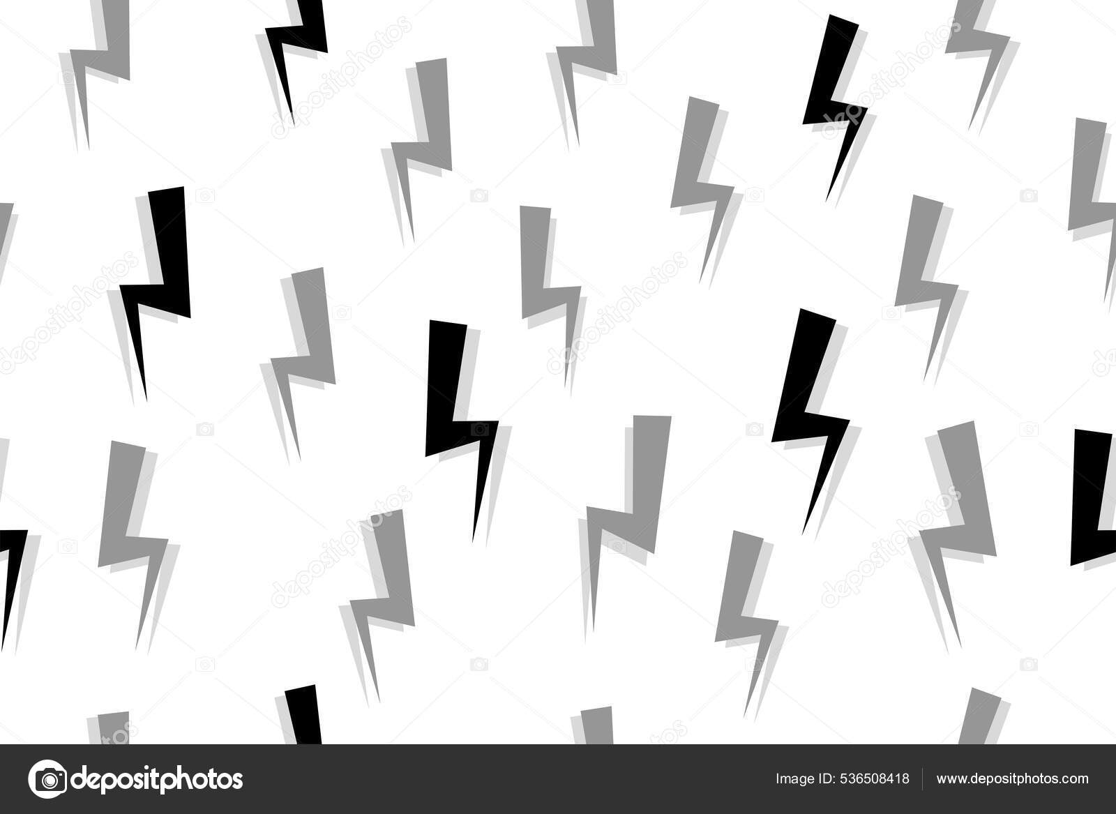 Seamless Background Electric Flash Pattern Vector Illustration Stock