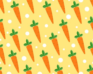 Beyaz arkaplanda havuç deseni olan kusursuz bir arkaplan