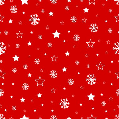 Noel yıldızları ve kar taneleriyle kusursuz bir şenlik ortamı