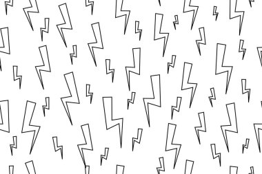 Elektrik flaş desenli kusursuz arkaplan, vektör illüstrasyonu 