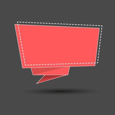 kırmızı başlık şablonu, metin için boş alanı olan vektör illüstrasyonu