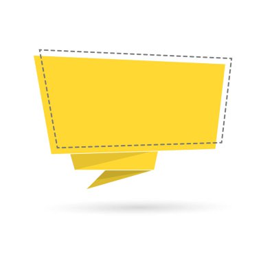 sarı başlık şablonu, metin için boş alanı olan vektör illüstrasyonu