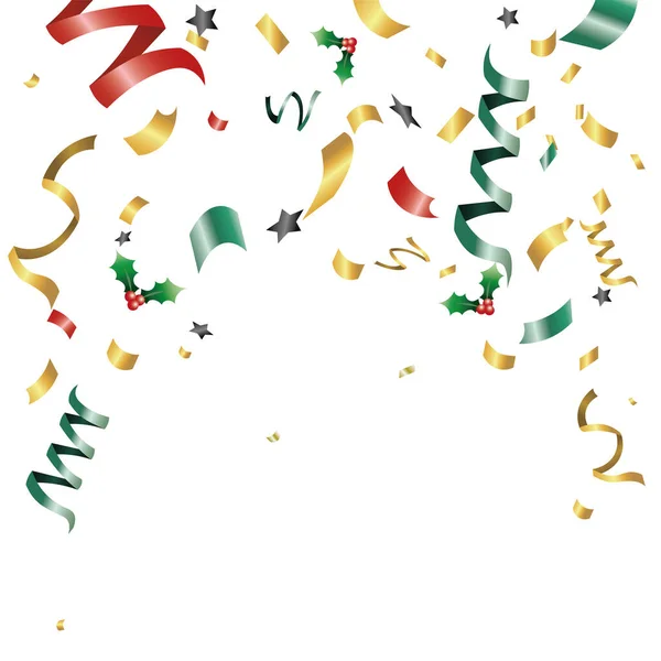 Fond Festif Avec Confettis Noël — Image vectorielle