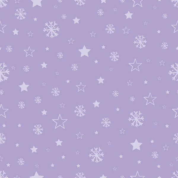 Fondo Festivo Sin Costuras Con Estrellas Navidad Copos Nieve — Archivo Imágenes Vectoriales