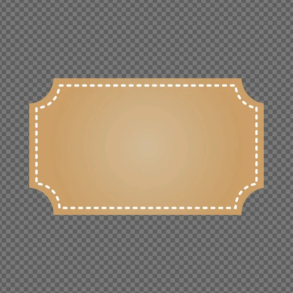 Vintage Brown Frame Tag Stylish Banner Template Vector Illustration Empty — Stock Vector