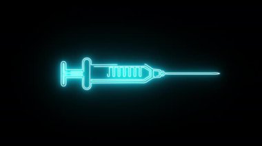 Şırınganın neon animasyonu