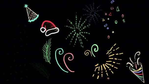 Творческая Анимация Праздничного Дизайна Мерцанием — стоковое видео