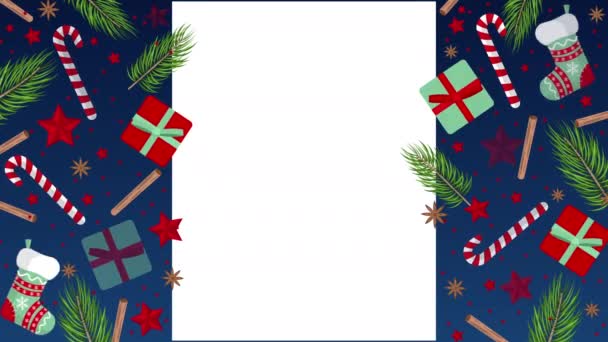 Christmas Colors Elements Card — стоковое видео