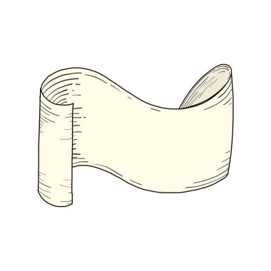 Bir havlunun çiziminin vektör çizimi