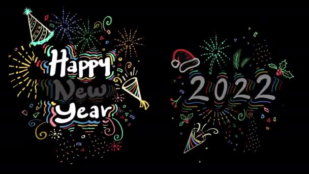 2022 Happy New Year Card — Vídeo de Stock