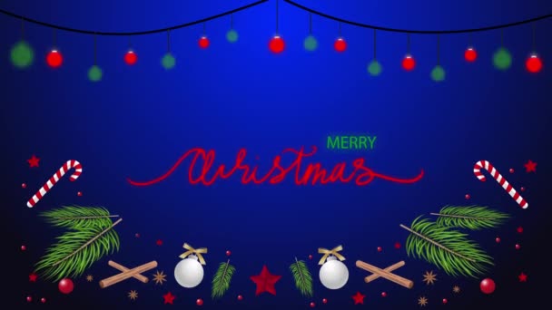 Decoraciones Festivas Marco Navidad — Vídeo de stock