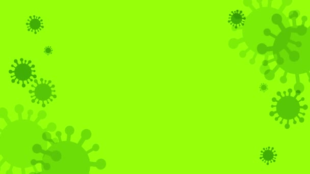 コロナウイルスのアイコンパターンアニメーション Covid 19のコンセプトデザインテンプレート Sars Cov Covid 19パンデミックアウトブレイクコンセプト 顕微鏡のコロナウイルスは パンデミックとして危険なインフルエンザ菌株の場合としてインフルエンザを使用します — ストック動画