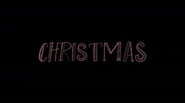 christmas shiny lettering footage