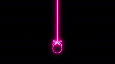 neon hanging ball christmas and new year concept 
