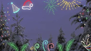 cheerful background for new year and christmas celebration animated footage