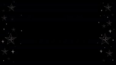 shiny christmas stars on black background video