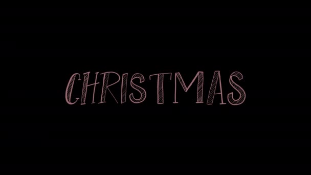 Christmas Shiny Lettering Footage — стоковое видео