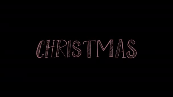 Christmas Shiny Lettering Footage — Stock Video