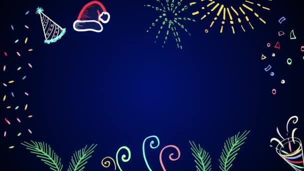 Festive New Year Footage Lettering 2022 — ストック動画