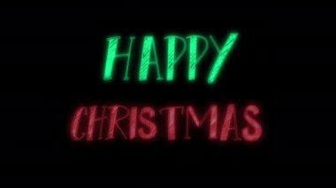Neon Happy Christmas footage