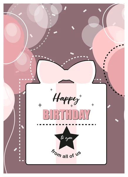 Happy Birthday Card Cute Little Boy Bow Tie — Stock Vector