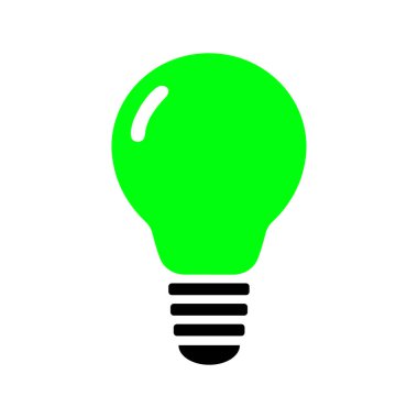 Basit Düz Ampul Tasarımı Çizimi. Teknoloji konsept tasarım elemanı. Vektör Düz Lamba Simgesi.