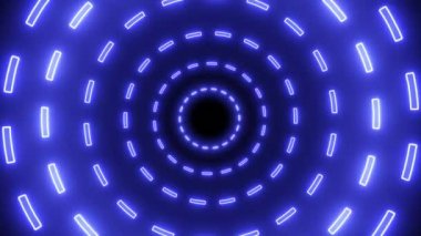 Modern Neon Işıkları Animasyon Tasarımı Farklı Renkler Dijital Aydınlatılmış Yuvarlak Işıklar Çerçeve Şablonu