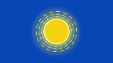 Canlandırılmış Güneş Çizgi Filmi Maviye İzole Edildi