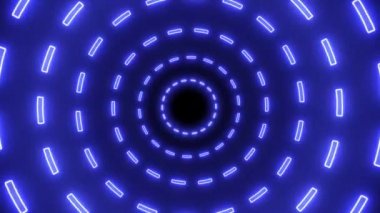 Modern Neon Işıkları Animasyon Tasarımı Farklı Renkler Dijital Aydınlatılmış Yuvarlak Işıklar Çerçeve Şablonu