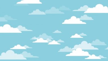 Bulutlu gökyüzü hareket eden video