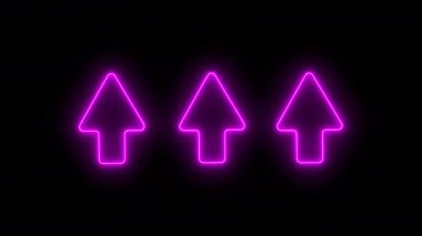Neon Arrow Işık Animasyonu. Modern Metin Şablonu.