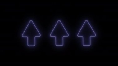 Neon Arrow Işık Animasyonu. Modern Metin Şablonu.