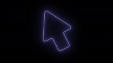 Neon Arrow Işık Animasyonu. Modern Metin Şablonu.