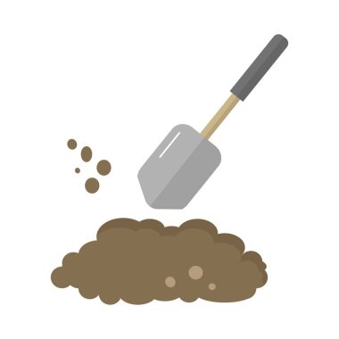 kürek simgesi vektör illüstrasyonu