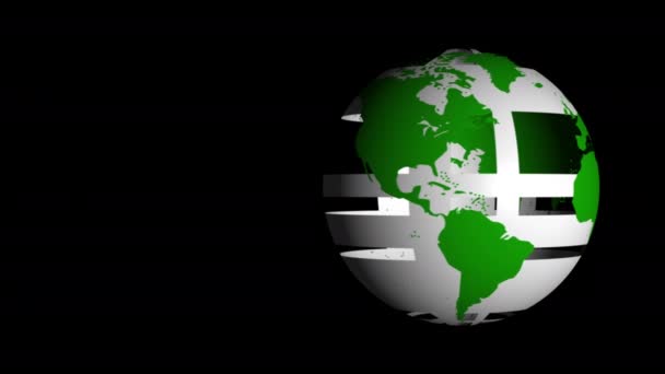 Aarde Kaart Wereldbol Beelden — Stockvideo