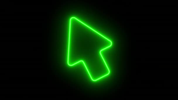 Neon Arrow Licht Animatie Moderne Tekstsjabloon — Stockvideo