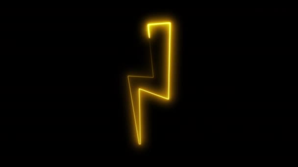 Neon Flash Light Animation Modern Textmall — Stockvideo