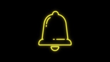 Neon çan simgesi videosu, uyarı işareti