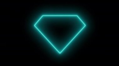 Neon rengi elmas video arkaplanı 