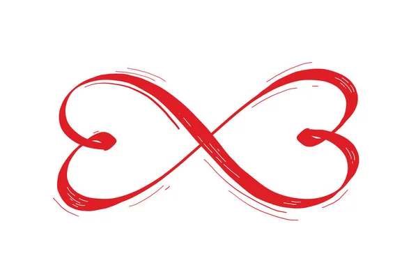 Symbole Coeur Rouge Isolé Sur Fond Blanc — Image vectorielle