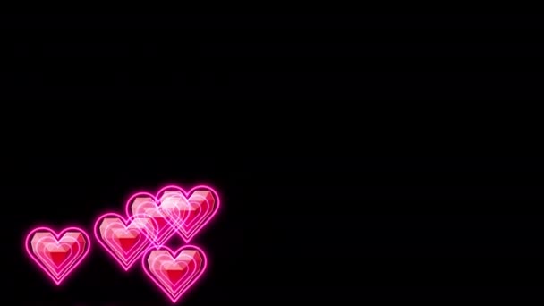 Fundo Feliz Dia Dos Namorados Com Corações — Vídeo de Stock
