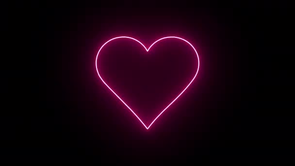 Happy Valentine Day Neon Signage Hintergrund — Stockvideo