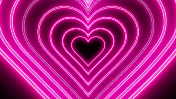 Šťastný Valentýn Neon Signage Pozadí — Stock video