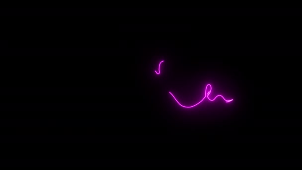Šťastný Valentýn Neon Signage Pozadí — Stock video